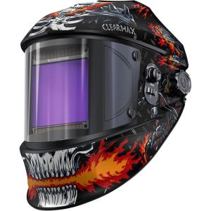 image:imageARCCAPTAIN 394X366 Welding Helmet Auto Darkening 1111 Top Optical Clarity Large Viewing Screen Solar Power Welding Hood with 4 Arc Sensor Wide Shade 4559913 for TIG MIG ARC Welding CutLY800JSK
