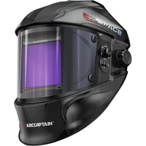 image:imageARCCAPTAIN 394X366 Welding Helmet Auto Darkening 1111 Top Optical Clarity Large Viewing Screen Solar Power Welding Hood with 4 Arc Sensor Wide Shade 4559913 for TIG MIG ARC Welding CutLY800JGL