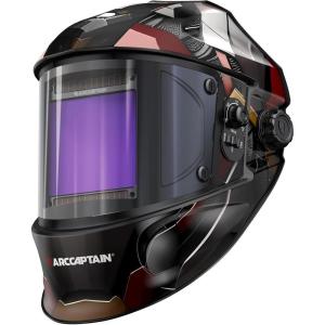 image:imageARCCAPTAIN 394X366 Welding Helmet Auto Darkening 1111 Top Optical Clarity Large Viewing Screen Solar Power Welding Hood with 4 Arc Sensor Wide Shade 4559913 for TIG MIG ARC Welding CutLY800JAR
