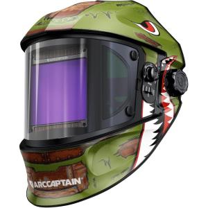 image:imageARCCAPTAIN Auto Darkening Welding Helmet with Side View 180 Panoramic View 1111 True Color Large Viewing Welding Hood with 4 Arc Sensor Solar Powered Wide Shade 459913 for TIG MIG ARC CutLY800JsSH