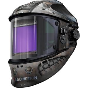image:imageARCCAPTAIN Auto Darkening Welding Helmet with Side View 180 Panoramic View 1111 True Color Large Viewing Welding Hood with 4 Arc Sensor Solar Powered Wide Shade 459913 for TIG MIG ARC CutLY800JsMR