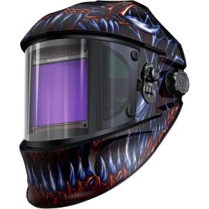 image:imageARCCAPTAIN Auto Darkening Welding Helmet with Side View 180 Panoramic View 1111 True Color Large Viewing Welding Hood with 4 Arc Sensor Solar Powered Wide Shade 459913 for TIG MIG ARC CutLY800JsVL