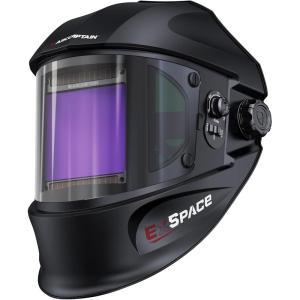 image:imageARCCAPTAIN Auto Darkening Welding Helmet with Side View 180 Panoramic View 1111 True Color Large Viewing Welding Hood with 4 Arc Sensor Solar Powered Wide Shade 459913 for TIG MIG ARC CutLY800JsBK