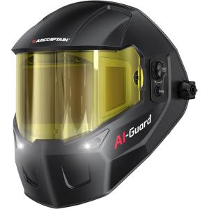 image:imageARCCAPTAIN Intelligent AutoShade Welding Helmet 180 Panoramic AutoDarkening Hood with Internal Display True Color 1111 Memory amp Gradient Builtin LED Light for TIGMIGStickCutGrind