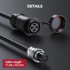 image:imageARCCAPTAIN 4 Pin Female to 5 Pin Female Aviation Panel Connector Adapter Cable Use with 4Pin Spool Gun amp MIG205PRO MIG205MP