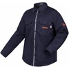 image:imageARCCAPTAIN FR Shirts for Men 95oz Flame Resistant 100 Cotton Welding Shirts with Reflective Strips Vented Mesh BackNavy Blue