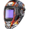 image:imageARCCAPTAIN Auto Darkening Welding Helmet 394X366 Large Viewing Screen True Color Welding Hood with 4 Arc Sensor Solar Powered Wide Shade 4559913 Welding Mask Skeleton Rider