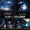 image:imageARCCAPTAIN Pulse MIG Welder 200A 7 In 1 Pulse MIGGas MIGFlux Core MIGStickLift TIGSpot WeldingSpool Gun 110V 220V Aluminum Welding Thin Sheet Metal Welding Machine with LED Digital DisplayMIG Welder 180A