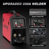 image:imageARCCAPTAIN Pulse MIG Welder 200A 7 In 1 Pulse MIGGas MIGFlux Core MIGStickLift TIGSpot WeldingSpool Gun 110V 220V Aluminum Welding Thin Sheet Metal Welding Machine with LED Digital DisplayMIG Welder 200A with Pulse