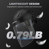 image:imageARCCAPTAIN AntiFog Face Shield for Grinding and Cutting Full Face Mask  Impact Resistant Polycarbonate Adjustable Ratcheting Headgear ANSI Z871 Certified for Grinding Cutting Industrial UseBlue Light  Antifog Model