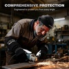 image:imageARCCAPTAIN AntiFog Face Shield for Grinding and Cutting Full Face Mask  Impact Resistant Polycarbonate Adjustable Ratcheting Headgear ANSI Z871 Certified for Grinding Cutting Industrial UseStandard Model