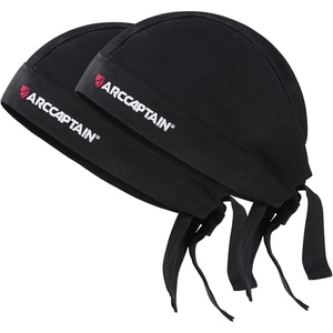 image:imageARCCAPTAIN 2PC Welding Doo Rag Welding Cap Protective Welders Cap  Welding Hats for Men Fireproof Cotton and Durable for Safety Olive Green XL SizeBlack