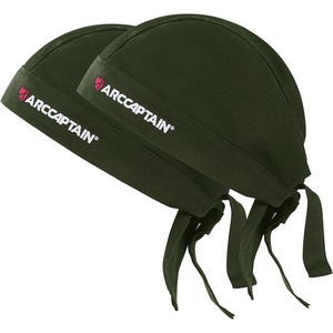 image:imageARCCAPTAIN 2PC Welding Doo Rag Welding Cap Protective Welders Cap  Welding Hats for Men Fireproof Cotton and Durable for Safety Olive Green XL SizeOlive Green