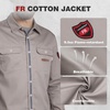 image:imageARCCAPTAIN FR Welding Jackets 95oz 100 Cotton with Vented Back  NFPA 2112 Certified Reliable Spark Protection Lightweight Breathable Reinforced Construction for Daily Industrial UseGrey