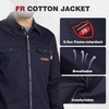 image:imageARCCAPTAIN FR Welding Jackets 95oz 100 Cotton with Vented Back  NFPA 2112 Certified Reliable Spark Protection Lightweight Breathable Reinforced Construction for Daily Industrial UseNavy Blue