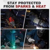 image:imageARCCAPTAIN FR Welding Jackets 95oz 100 Cotton with Vented Back  NFPA 2112 Certified Reliable Spark Protection Lightweight Breathable Reinforced Construction for Daily Industrial UseNavy Blue