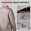 image:imageARCCAPTAIN FR Welding Jackets 95oz 100 Cotton with Vented Back  NFPA 2112 Certified Reliable Spark Protection Lightweight Breathable Reinforced Construction for Daily Industrial UseGrey