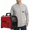 image:imageARCCAPTAIN 220Amp 10PCS Rods Stick Welder amp FR Shirts for Men 8oz 100 Cotton Fire Resistant Henley Shirt