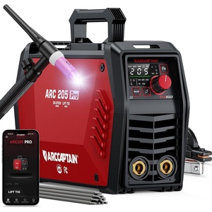 image:imageARCCAPTAIN 205A Pulse Stick Welder ARCLift TIG Welding Machine 10PCS Rods  MMALift TIGPulse Welder APP Control Auto Current Match Synergic Control Large LED Display IGBT Inverter BeginnersProARC205 Pro with Lift TIG Torch