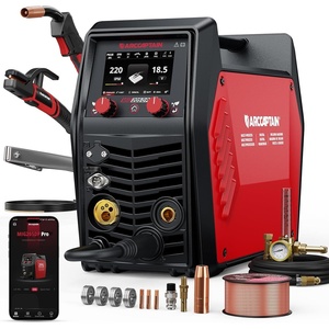 image:imageARCCAPTAIN MIG205DP Pro Dual Pulse MIG Welder 205A 8in1 Aluminum Welding  LCD Display APP Control 120V 240V DoubleSingle Pulse MIG GasGasless MIG Support Spool Gun Thin Metal Auto RepairMIG205DP PRO Dual Pulse MIG Welder