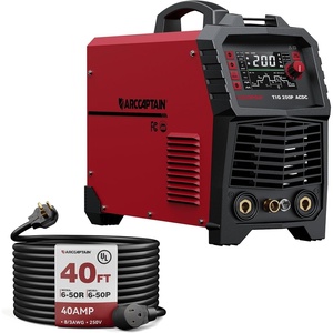 image:imageARCCAPTAIN TIG Welder ACDC 200Amp with Pulse amp 40Amp 40ft Welder Extension Cord 8 AWG