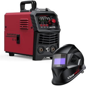 image:imageARCCAPTAIN 135A MIG Welder 2025 Newest Large LED Display 110V Welder  ARCCAPTAIN Large Viewing Screen Welding Helmet